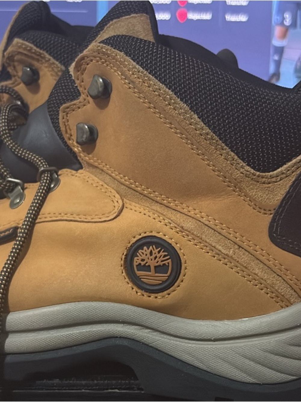 Timberland Brown and Black Leather Hiking Boots